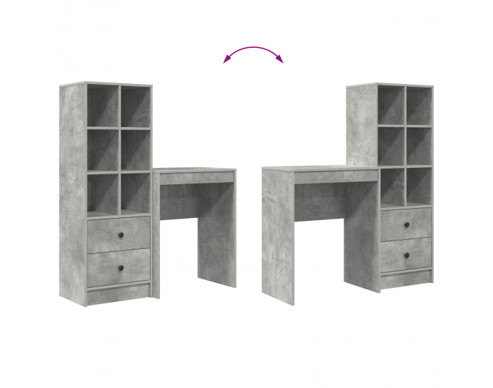 Sonata H Бюро със съхранение от бетон