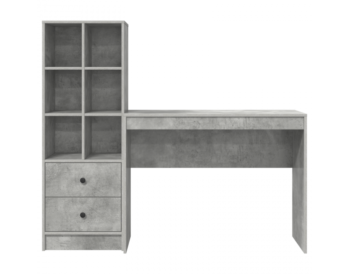 Sonata H Работна маса в бетонно сиво, инженерна дървесина