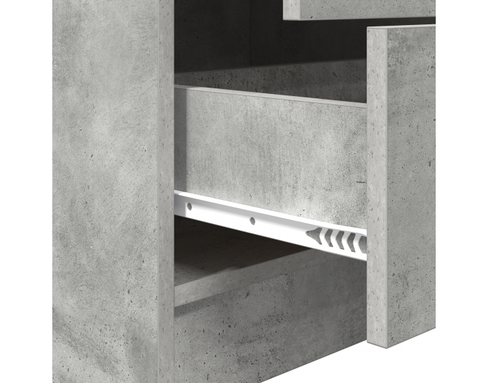 Sonata H Работна маса в бетонно сиво, инженерна дървесина