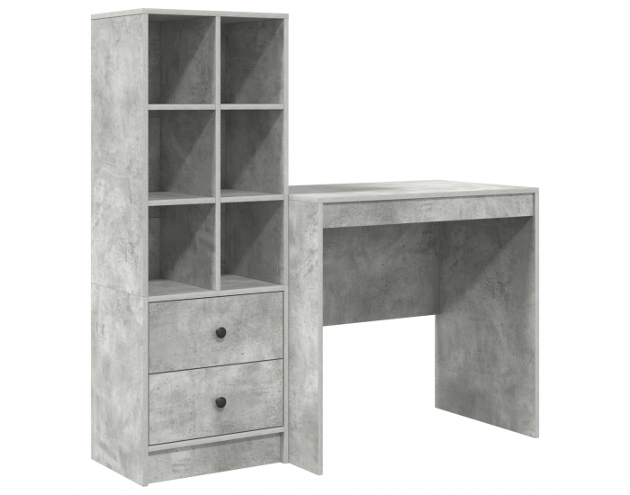 Sonata H Бюро със съхранение Сив бетон Инженерна дървесина