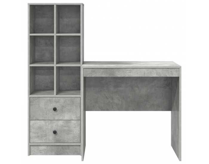 Sonata H Бюро със съхранение Сив бетон Инженерна дървесина