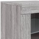 Sonata H Сайдборд с LED светлини, сив сонома, 163x37x67 см