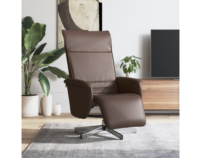 Sonata H Наклоняем стол с поставка за крака, кафяв, изкуствена кожа