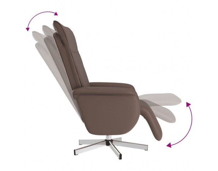 Sonata H Наклоняем стол с поставка за крака, кафяв, изкуствена кожа