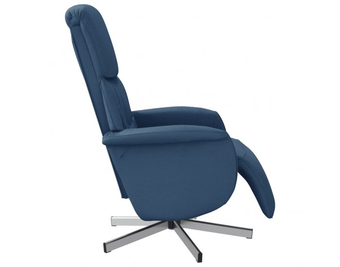 Sonata H Реклайнер стол с поставка за крака, син, текстил