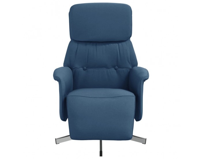 Sonata H Реклайнер стол с поставка за крака, син, текстил