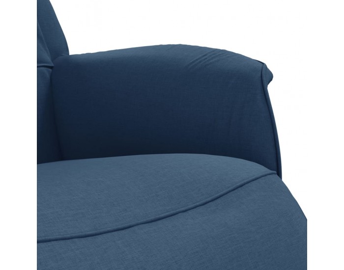 Sonata H Реклайнер стол с поставка за крака, син, текстил