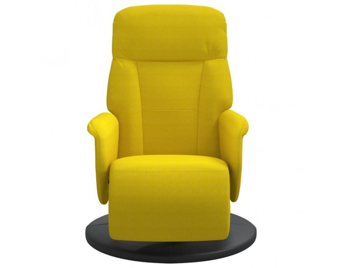Sonata H Реклайнер стол с поставка за крака, жълт, кадифе