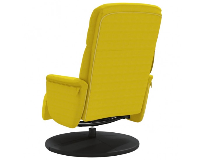 Sonata H Реклайнер стол с поставка за крака, жълт, кадифе