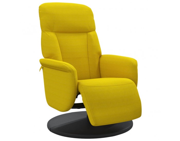 Sonata H Реклайнер стол с поставка за крака, жълт, кадифе