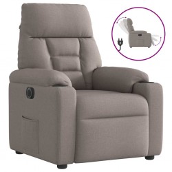 Sonata H Електрически реклайнер стол, таупе, текстил - Фотьойли