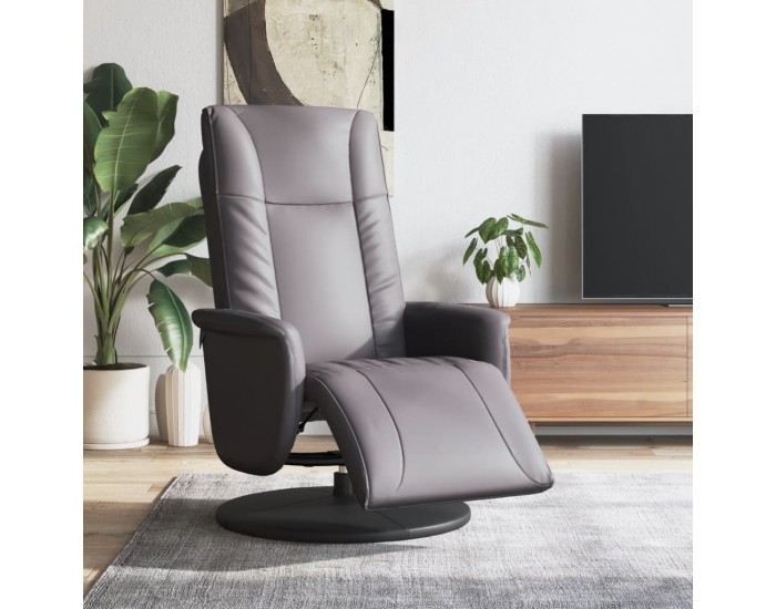 Sonata H Наклоняем стол с поставка за крака, сив, изкуствена кожа