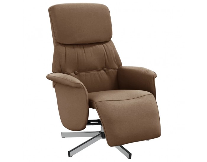 Sonata H Реклайнер стол с поставка за крака, кафяв, плат