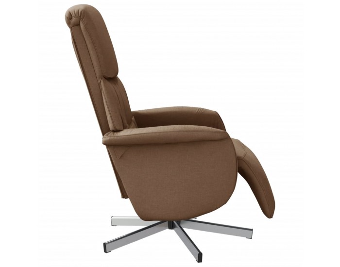 Sonata H Реклайнер стол с поставка за крака, кафяв, плат