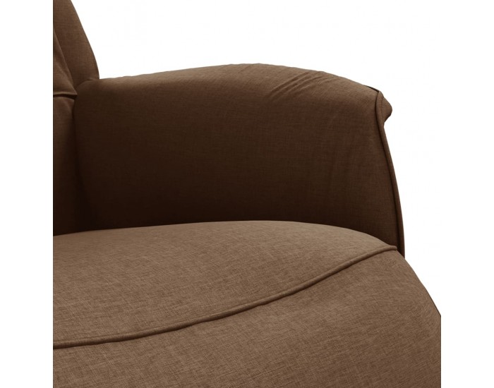 Sonata H Реклайнер стол с поставка за крака, кафяв, плат