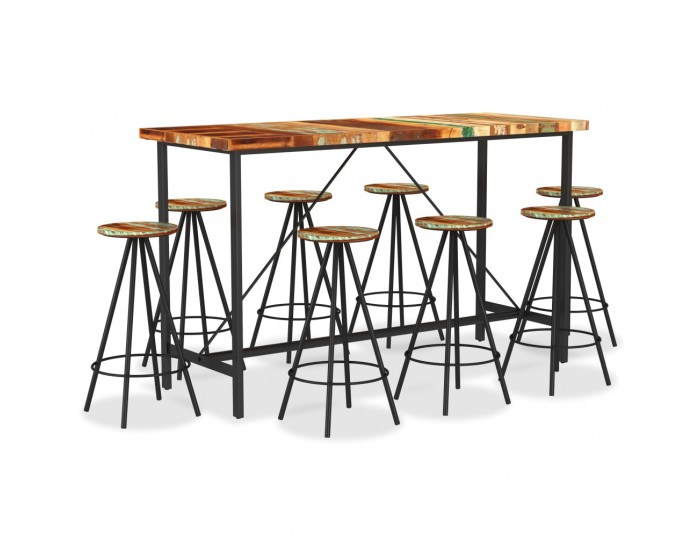 Sonata H Бар комплект, 9 части, регенерирано дърво масив