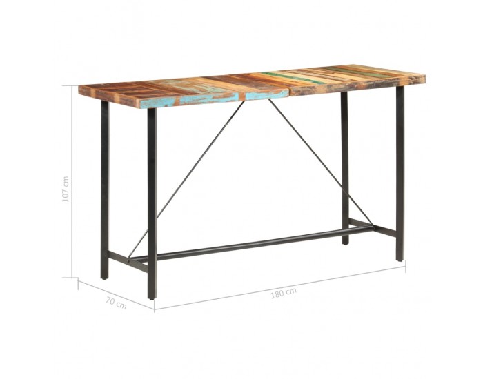 Sonata H Бар комплект, 9 части, регенерирано дърво масив