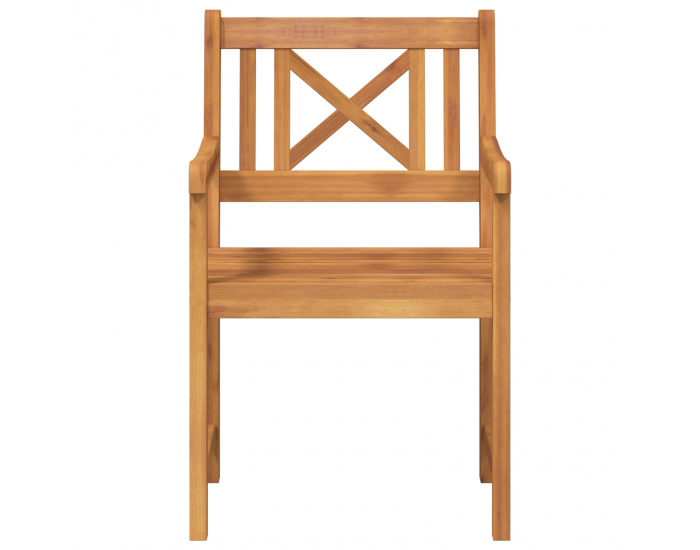 Градински столове Sonata H 4 бр 56x55.5x90 см Масивна акациева дървесина