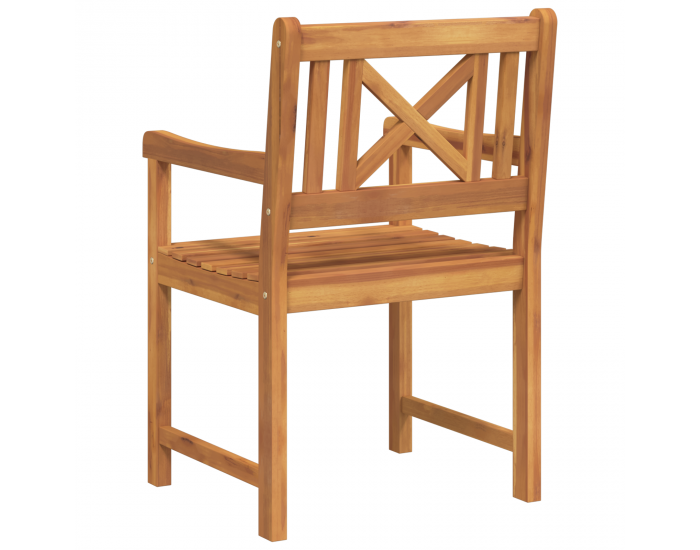 Градински столове Sonata H 4 бр 56x55.5x90 см Масивна акациева дървесина