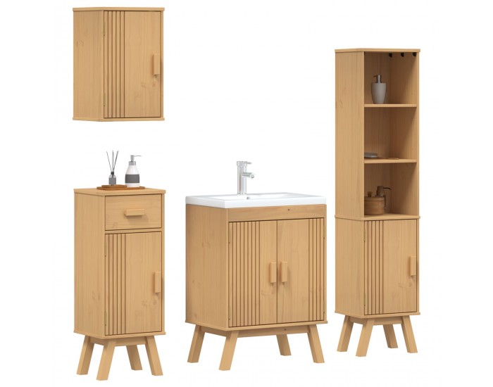 Sonata H 4 Часов Комплект Мебели за Баня от Масивна Дървесина Бор