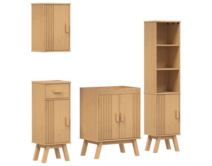 Sonata H 4 Часов Комплект Мебели за Баня от Масивна Дървесина Бор