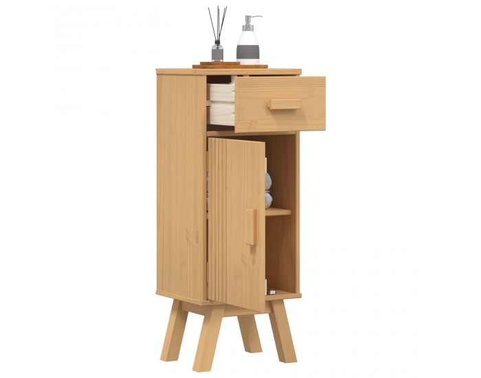 Sonata H Съхранение за баня 35x30x90 см Масивна борова дървесина