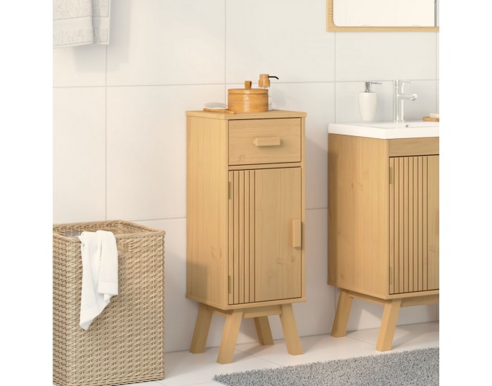 Sonata H Съхранение за баня 35x30x90 см Масивна борова дървесина