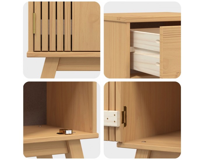 Sonata H Съхранение за баня 35x30x90 см Масивна борова дървесина