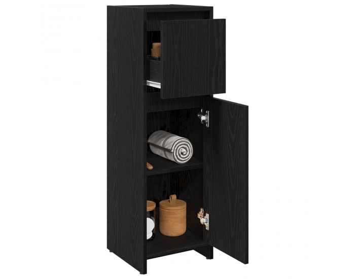Sonata H Черен бански шкаф, дъбов, 30x30x95 см, от инженерно дърво