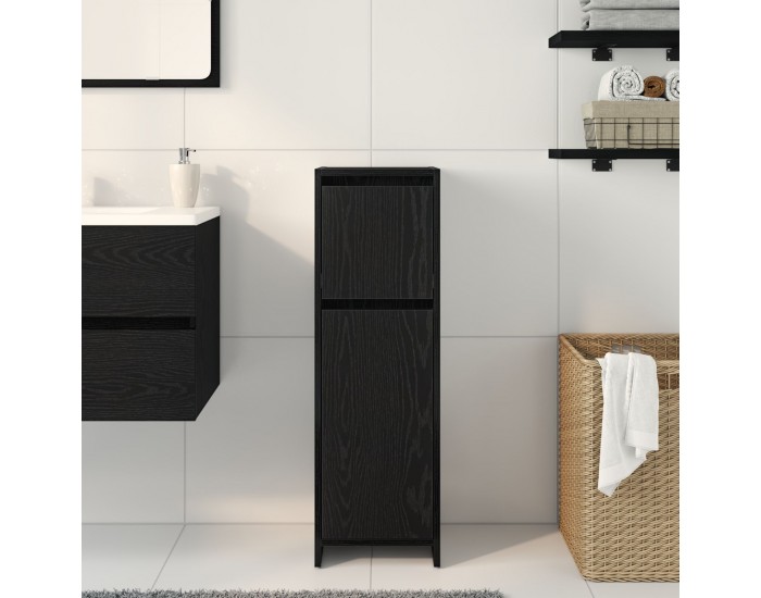 Sonata H Черен бански шкаф, дъбов, 30x30x95 см, от инженерно дърво