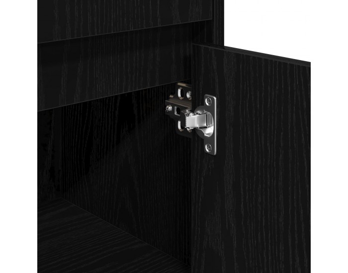 Sonata H Черен бански шкаф, дъбов, 30x30x95 см, от инженерно дърво