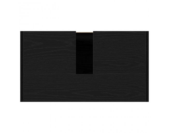 Sonata H Банкова шкафче с огледало, Черен дъб, 60x33x61 см, Инженерна дървесина