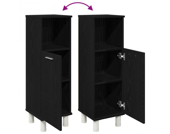 Sonata H Баня Кабинет Черен Дъб 30x30x95 см Инженерна Дървесина