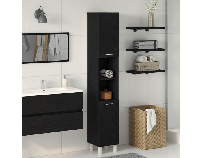 Sonata H Черен дъб за баня 30x30x179 см от инженерно дърво