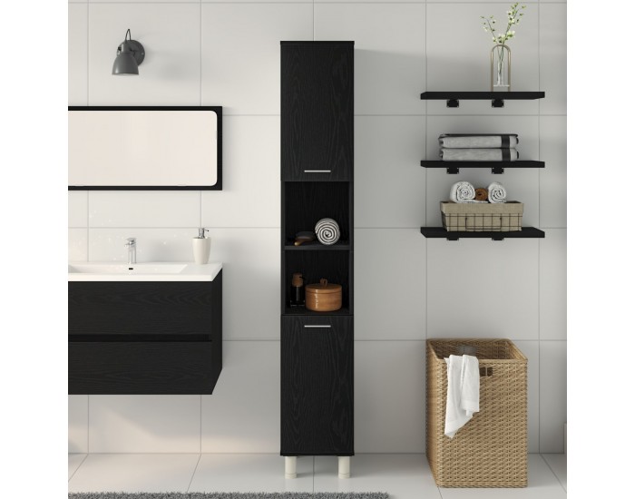 Sonata H Черен дъб за баня 30x30x179 см от инженерно дърво