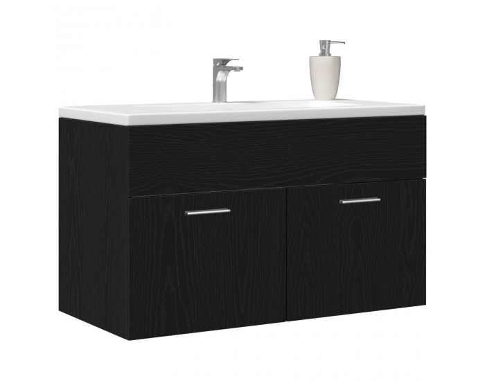 Sonata H Ракла за баня Черен дъб 90x38,5x46 см Инженерна дървесина