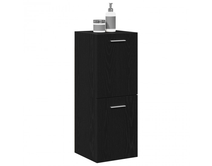 Sonata H Черен Дъб Стенен Шкаф за Баня 30x30x80 см от Инженерна Дървесина