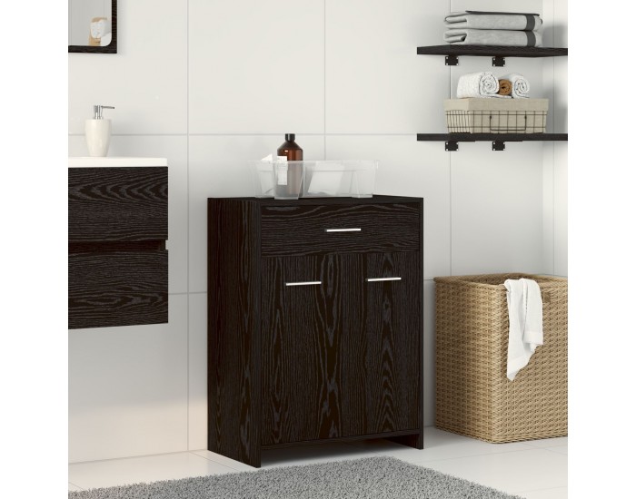 Sonata H Баня Кабинет Черно дъбово Инженерна дървесина 60 x 33 x 80 см