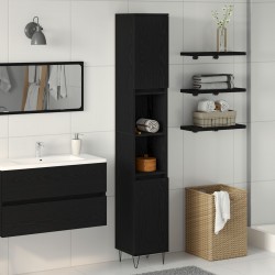Sonata H Баня Шкаф Черен Дъб 30x30x190 см Инженерна Дървесина - Баня