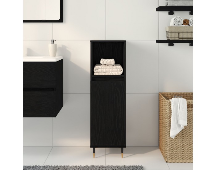 Sonata H Баня Кабинет Черен Дъб 30x30x100 см Инженерна Дървесина