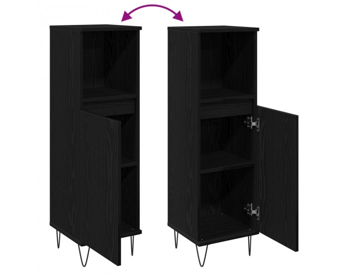 Sonata H Банная шкаф черен дъб 30x30x100 см инженерна дървесина