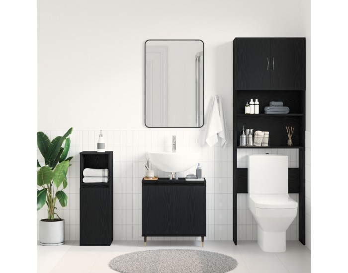 Sonata H Шкаф за мивка Черен дъб 58x33x60 см Инженерна дървесина