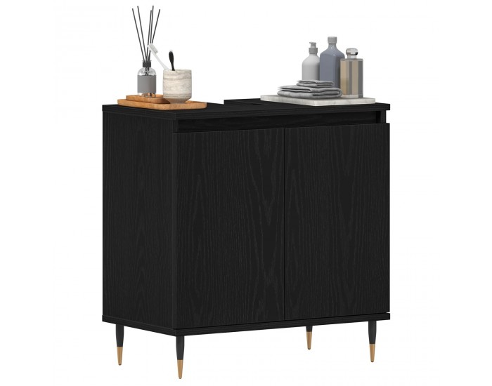 Sonata H Шкаф за мивка Черен дъб 58x33x60 см Инженерна дървесина