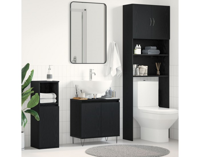 Sonata H Мивка за баня Черен дъб 58x33x60 см Инженерна дървесина