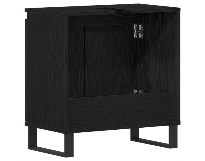 Sonata H Мивка за баня с шкаф Черен дъб 58x33x60 см Инженерна дървесина