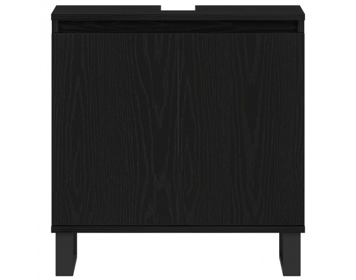 Sonata H Мивка за баня с шкаф Черен дъб 58x33x60 см Инженерна дървесина