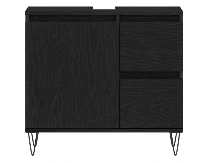 Sonata H Мивка за баня Черен дъб 65x33x60 см Инженерна дървесина