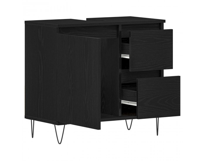 Sonata H Мивка за баня Черен дъб 65x33x60 см Инженерна дървесина