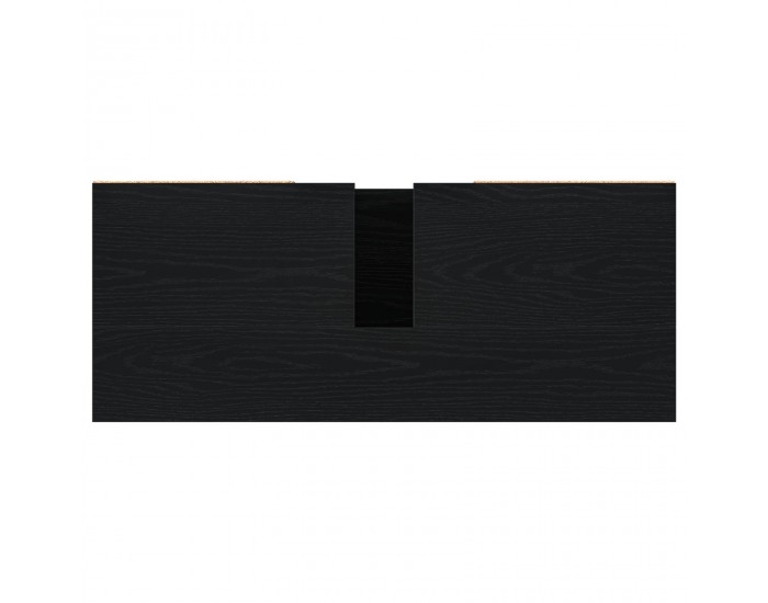 Sonata H Мивка за баня с шкаф Черен дъб 80x33x60 см Инженерна дървесина