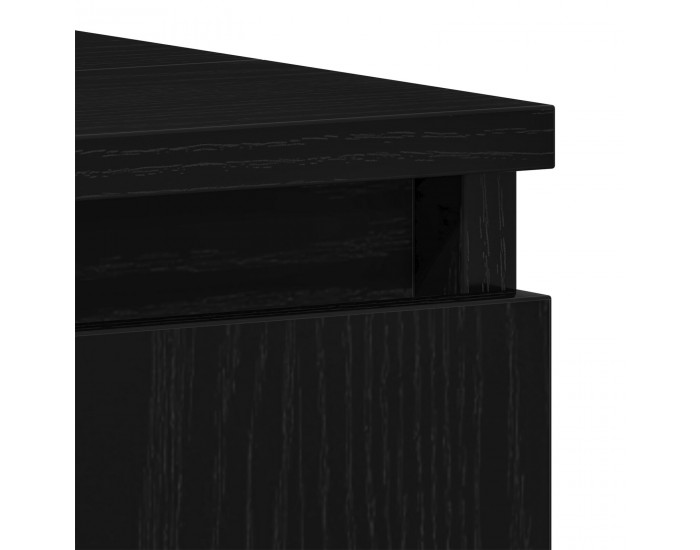 Sonata H Мивка за баня с шкаф Черен дъб 80x33x60 см Инженерна дървесина